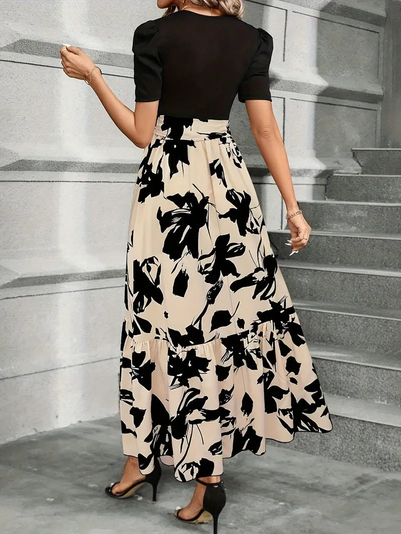 Modern Grace Bow-Tie Waist Maxi Dress
