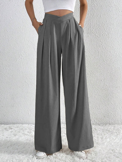 Modern Grace Pleated High-Waist Pants