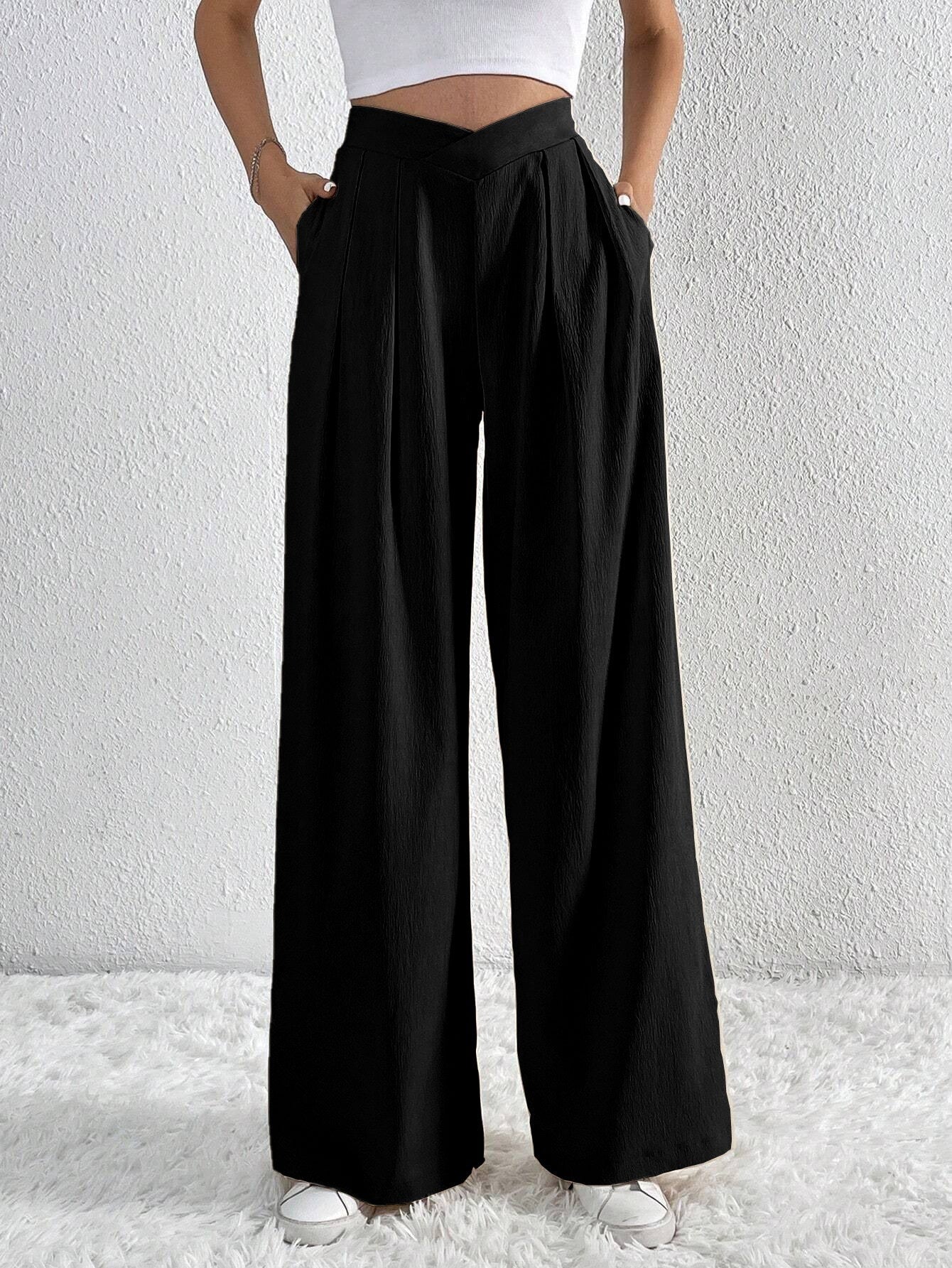 Modern Grace Pleated High-Waist Pants