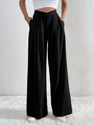 Modern Grace Pleated High-Waist Pants