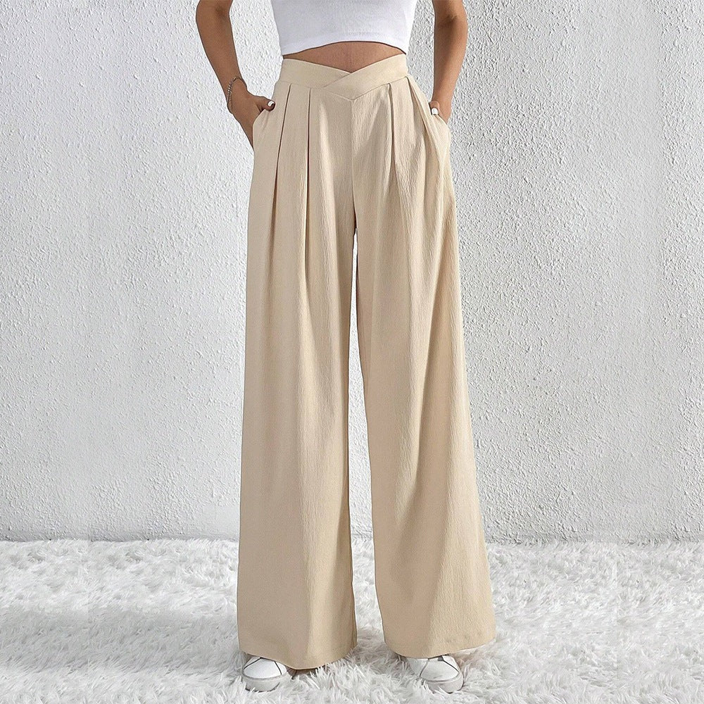 Modern Grace Pleated High-Waist Pants