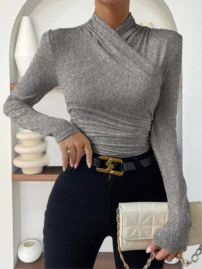 Modern Muse Draped Wrap Top