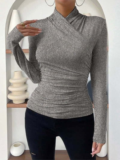 Modern Muse Draped Wrap Top