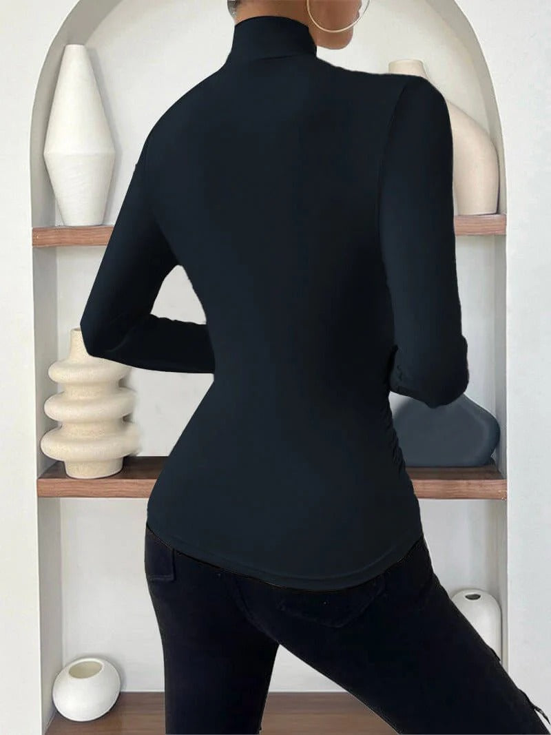 Modern Muse Draped Wrap Top