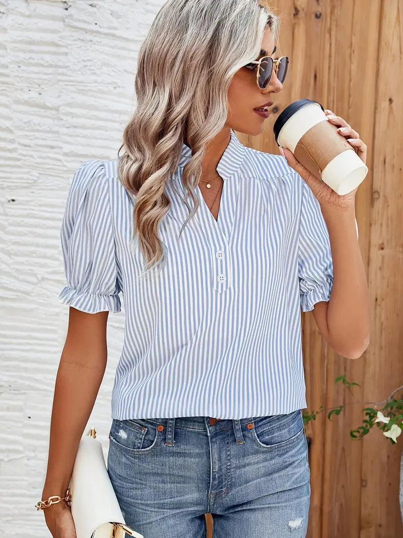 Morning Muse Ruffle-Sleeve Blouse