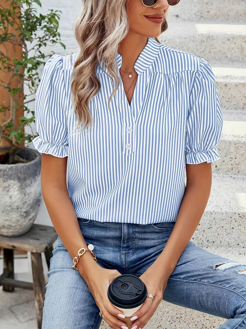 Morning Muse Ruffle-Sleeve Blouse