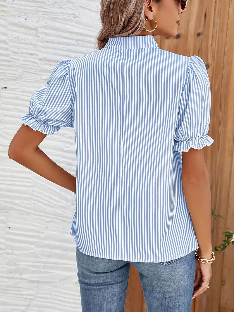 Morning Muse Ruffle-Sleeve Blouse
