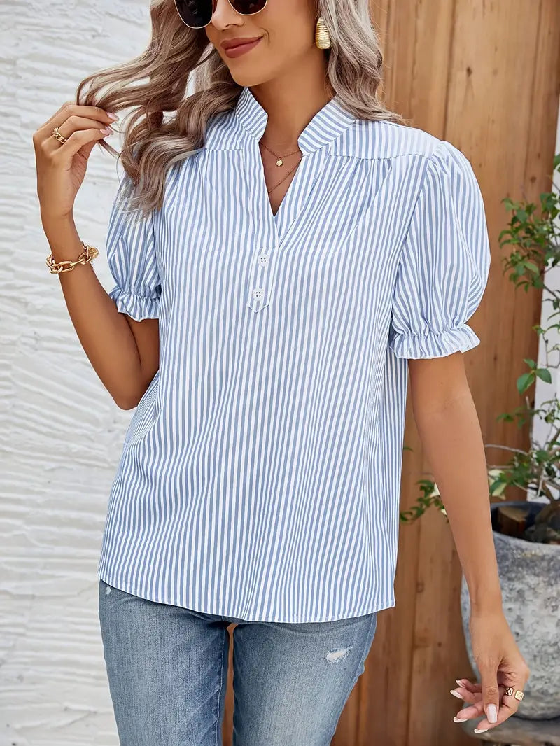 Morning Muse Ruffle-Sleeve Blouse