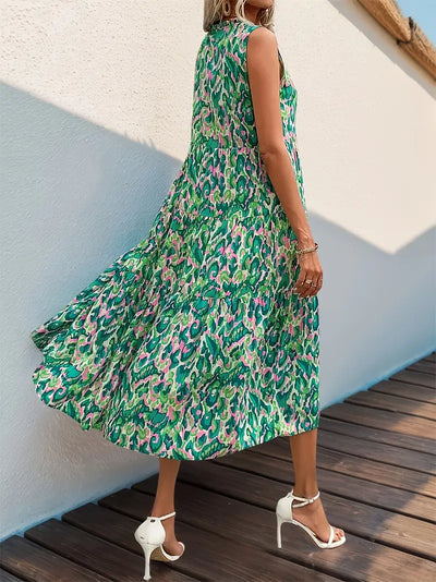 Ocean Mirage Tassel Midi Dress