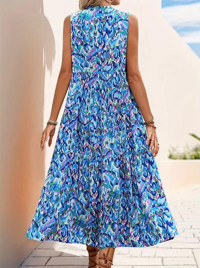 Ocean Mirage Tassel Midi Dress