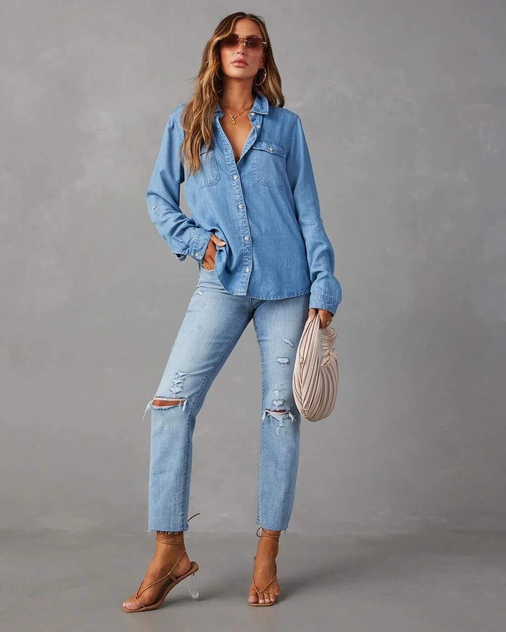 Oversized Denim Shirt