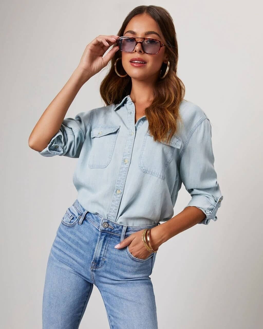 Oversized Denim Shirt