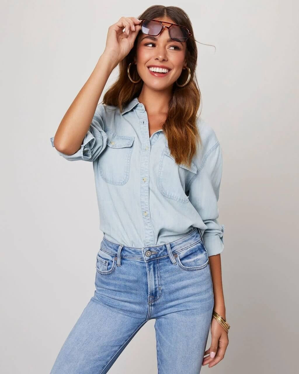 Oversized Denim Shirt