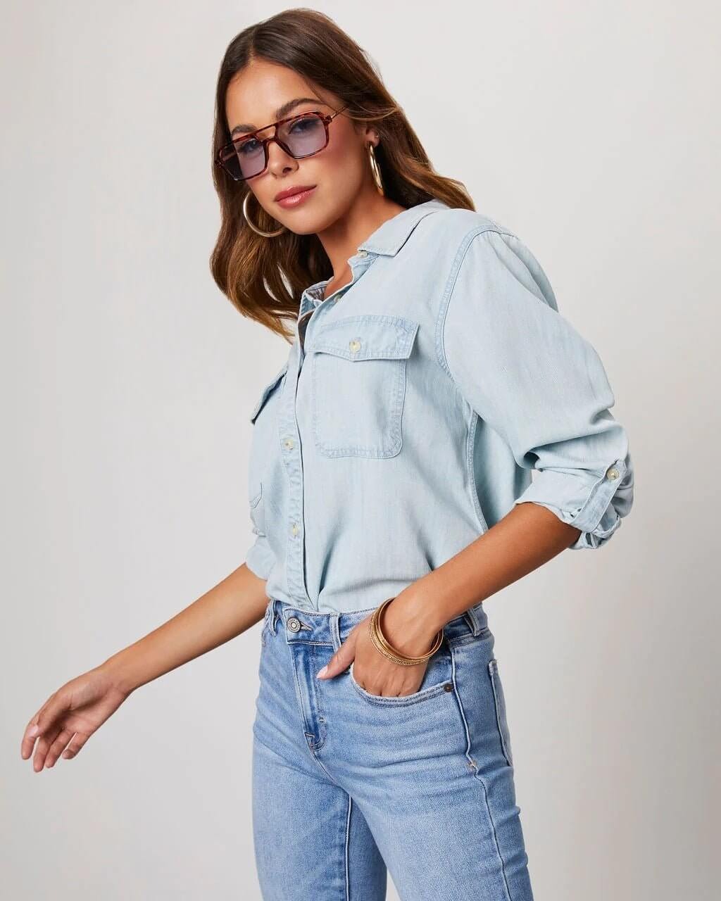 Oversized Denim Shirt