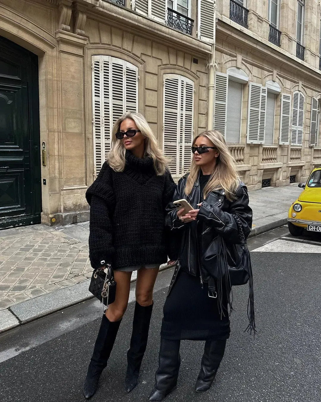 Chunky Knit Jumper with Parisian Charm