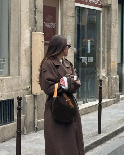 Parisian Allure Oversized Belted Coat