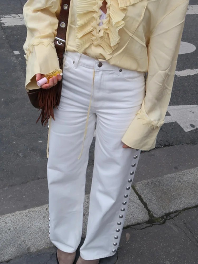 Parisian Pearl Wide-Leg Jeans