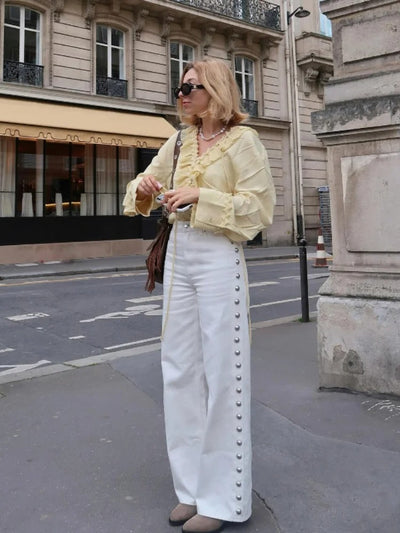 Parisian Pearl Wide-Leg Jeans