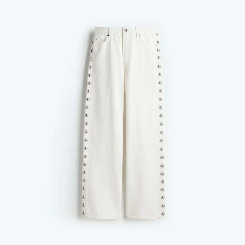 Parisian Pearl Wide-Leg Jeans