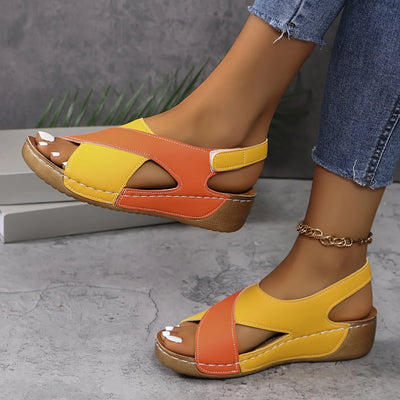 Colorblock Sandals: A Playful Escape