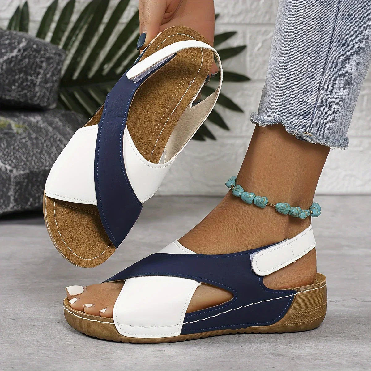 Colorblock Sandals: A Playful Escape