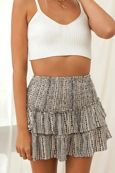 Playful Muse Ruffled Mini Skirt