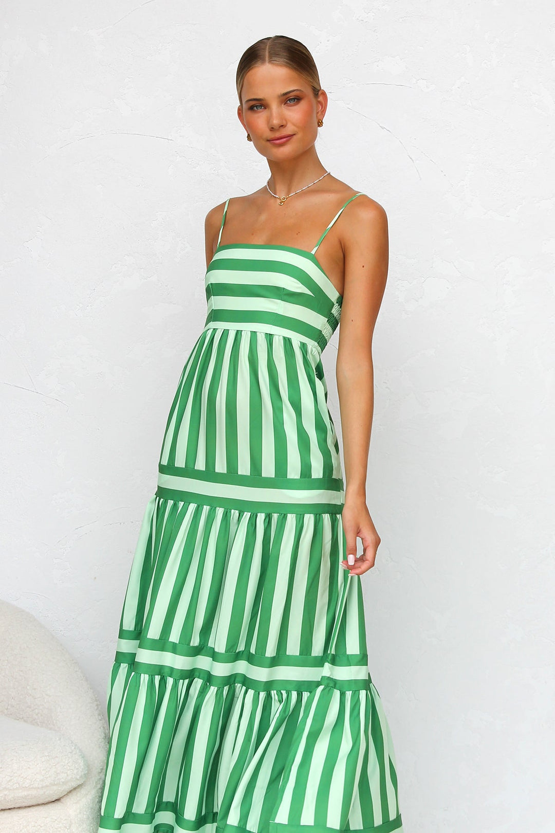 Playful Whimsy Stripe Midi Dress