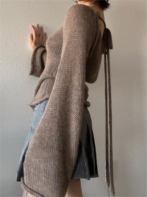 Enchanting Open-Back Knit Top