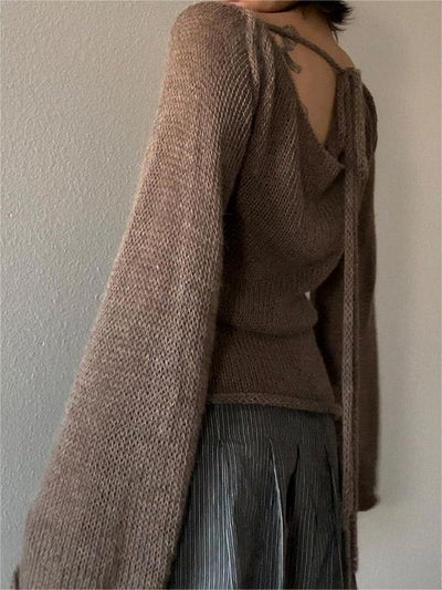 Enchanting Open-Back Knit Top