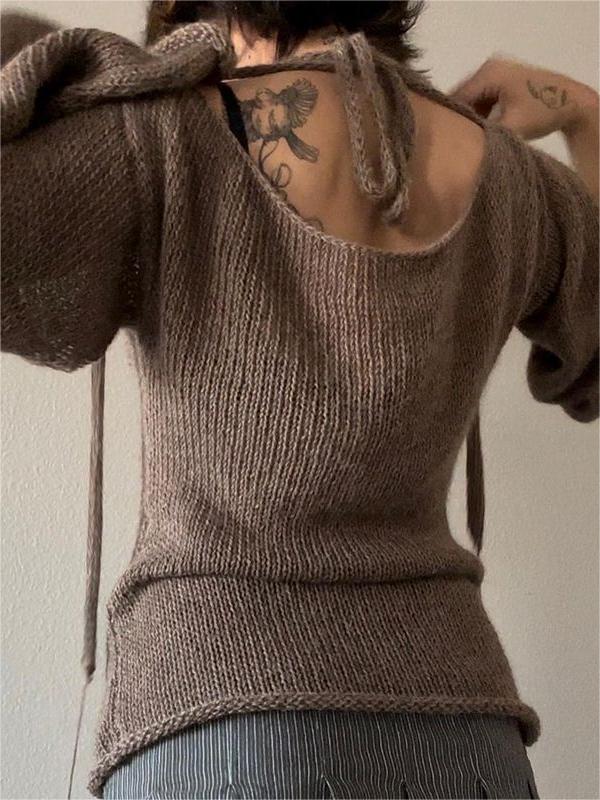 Enchanting Open-Back Knit Top