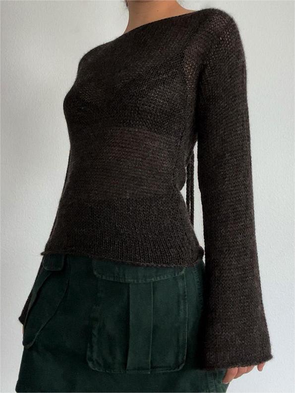 Enchanting Open-Back Knit Top