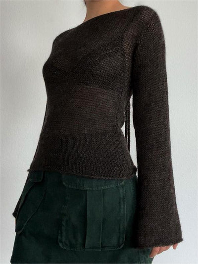 Enchanting Open-Back Knit Top