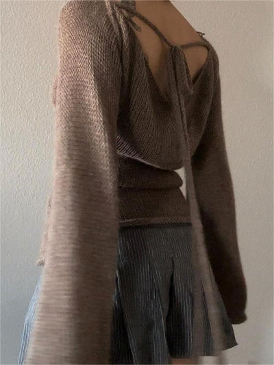 Enchanting Open-Back Knit Top