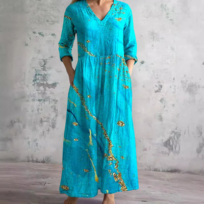 Poetic Bloom Embroidered Maxi Dress