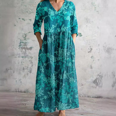 Poetic Bloom Embroidered Maxi Dress