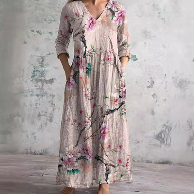 Poetic Bloom Embroidered Maxi Dress
