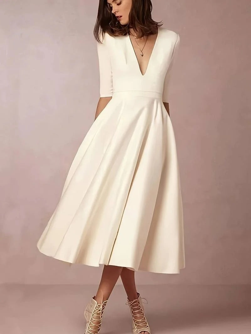 Poetic Whirl Elegance Midi Dress