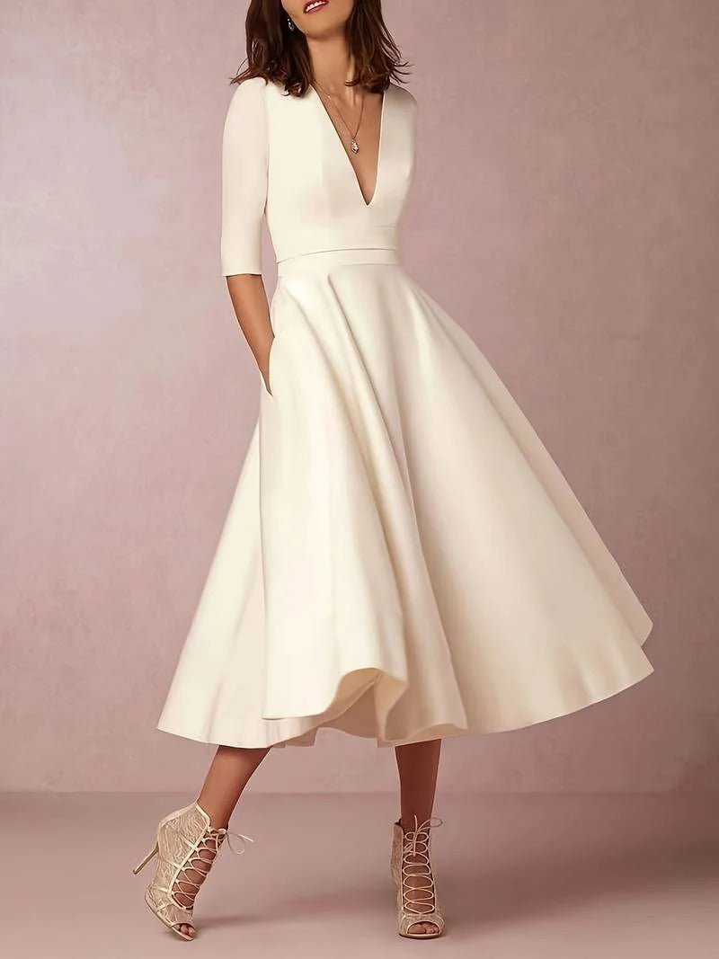 Poetic Whirl Elegance Midi Dress