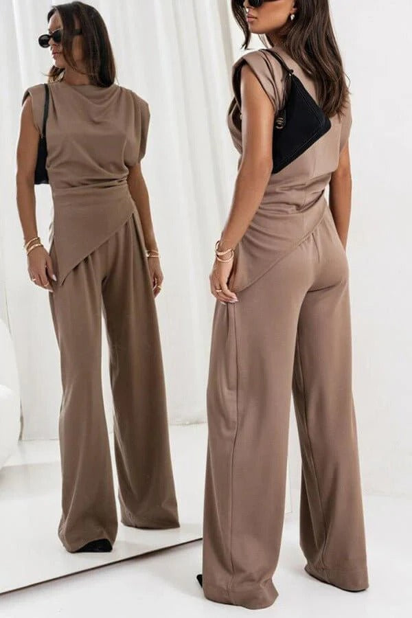 Poised Allure Draped Two-Piece Set