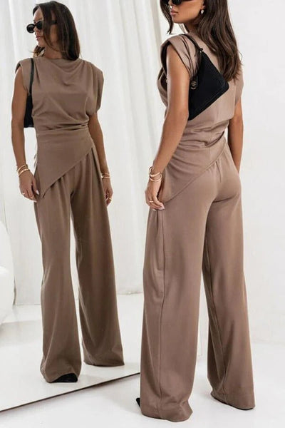 Poised Allure Draped Two-Piece Set