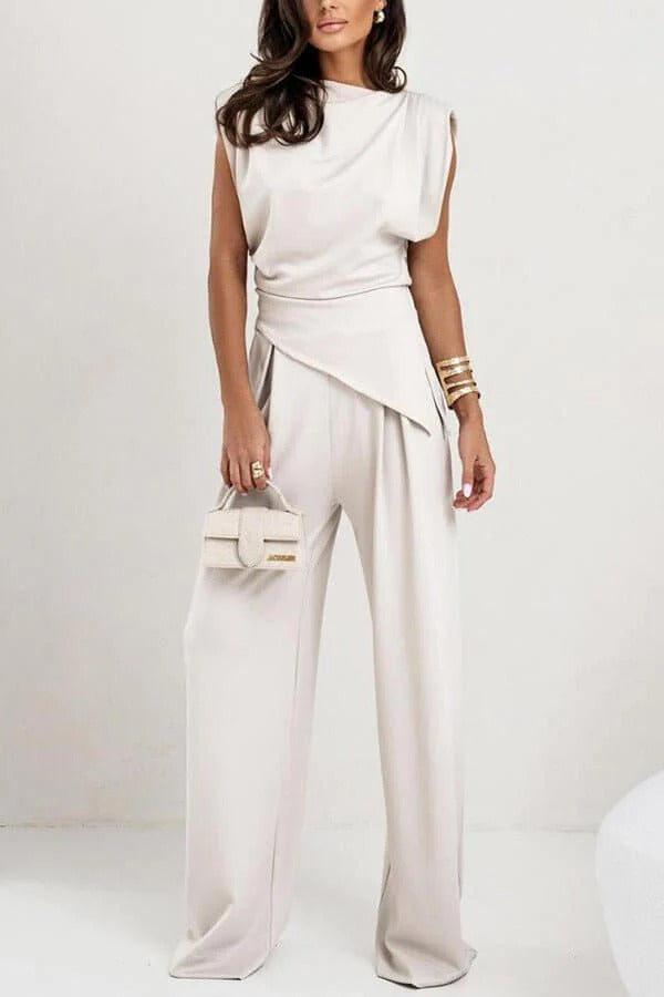 Poised Allure Draped Two-Piece Set
