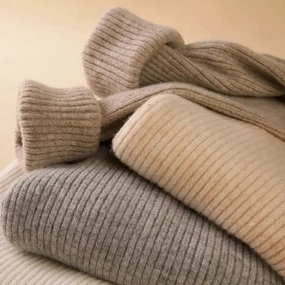 Elegant Ribbed Turtleneck Top