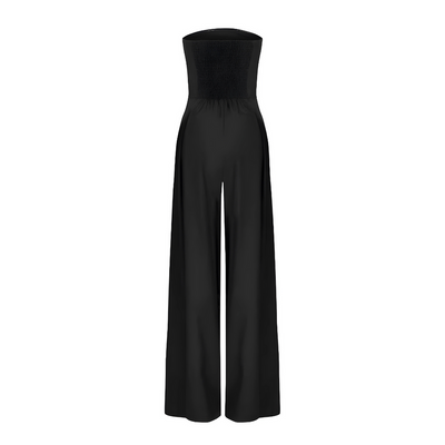 Poised Allure Strapless Wide-Leg Jumpsuit