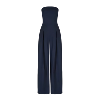 Poised Allure Strapless Wide-Leg Jumpsuit