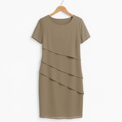 Poised Layers Tiered Shift Dress