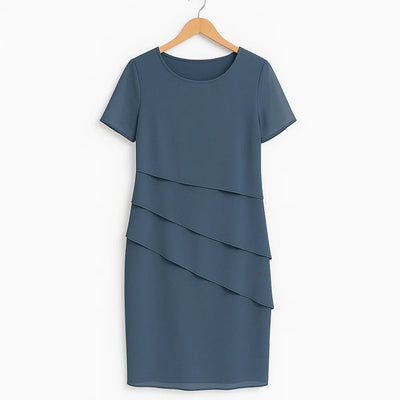 Poised Layers Tiered Shift Dress