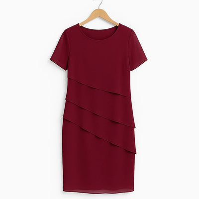 Poised Layers Tiered Shift Dress