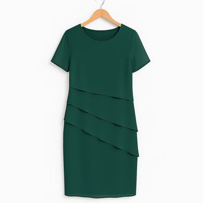 Poised Layers Tiered Shift Dress