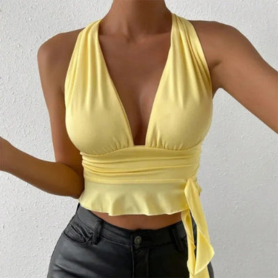 Radiant Allure Wrap Halter Top