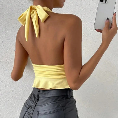 Radiant Allure Wrap Halter Top